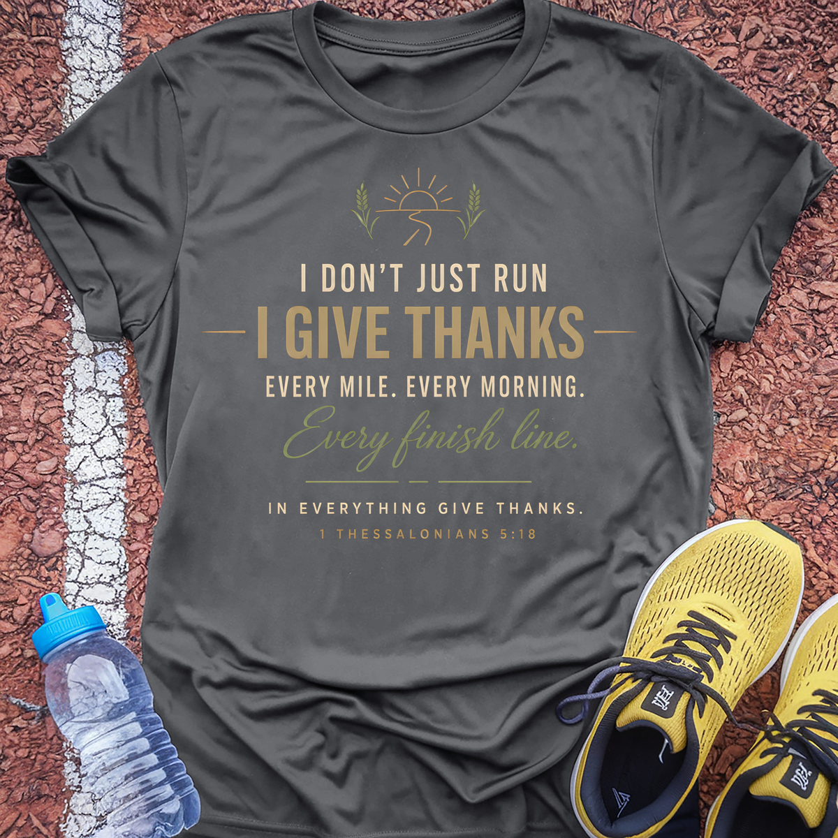 I Give Thanks T-Shirt - Charcoal