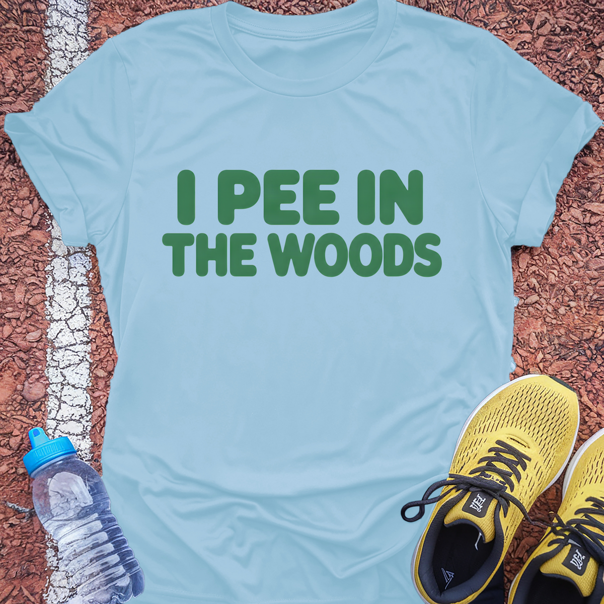 I Pee in the Woods T-Shirt - Light Blue