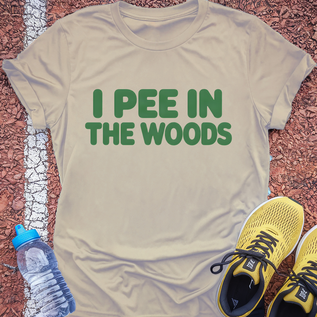 I Pee in the Woods T-Shirt - Sand