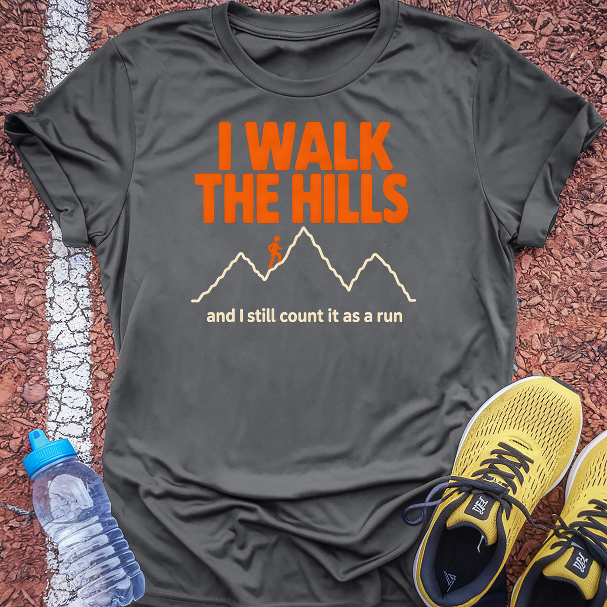 I Walk the Hills T-Shirt - Charcoal