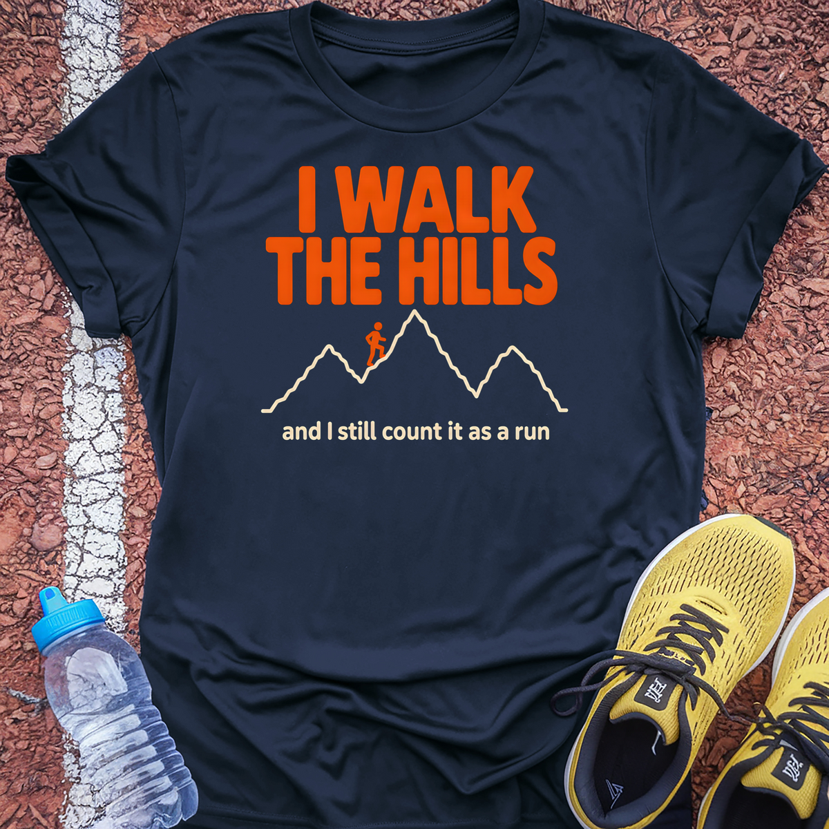 I Walk the Hills T-Shirt - Navy