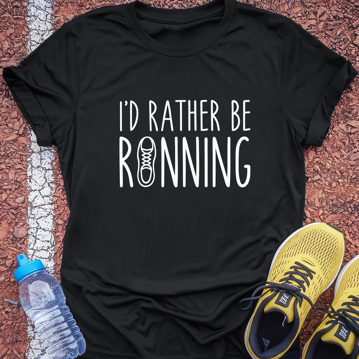 I'd Rather Be Running T-Shirt - Black
