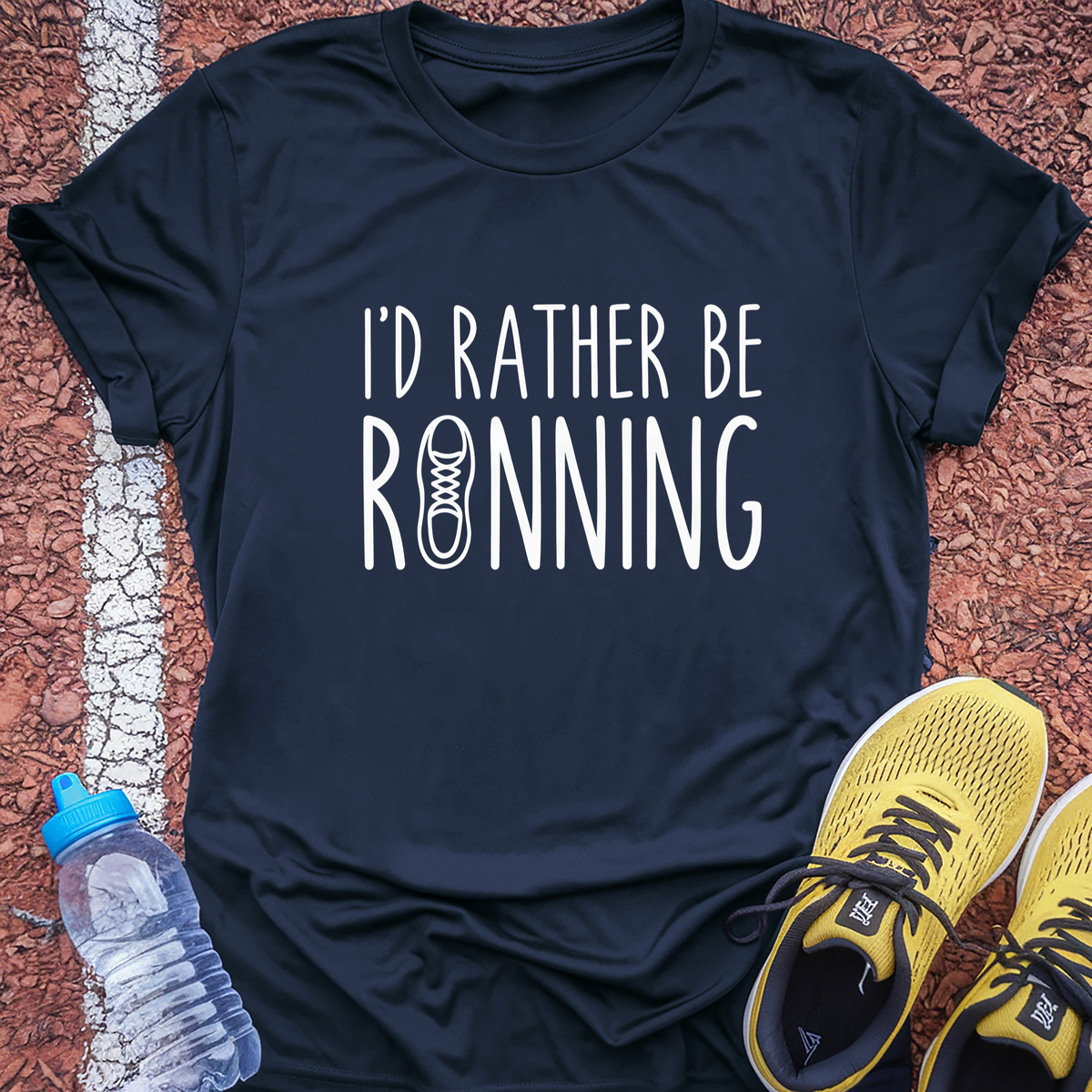 I'd Rather Be Running T-Shirt - Navy