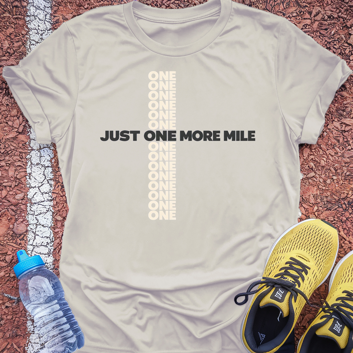 Just One More Mile T-Shirt - Ice Grey