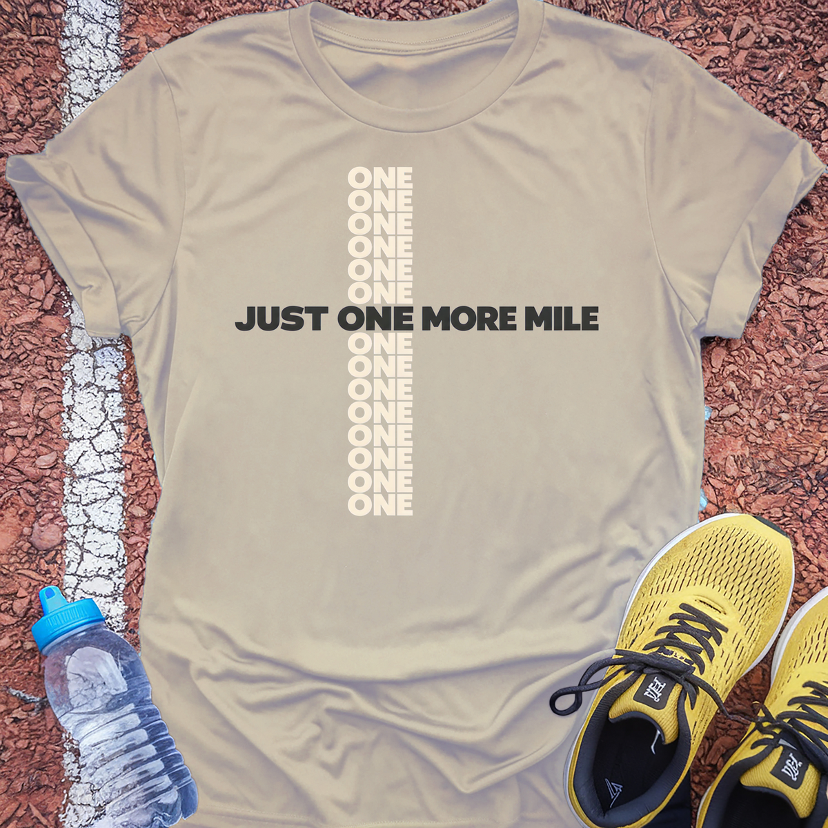 Just One More Mile T-Shirt - Sand