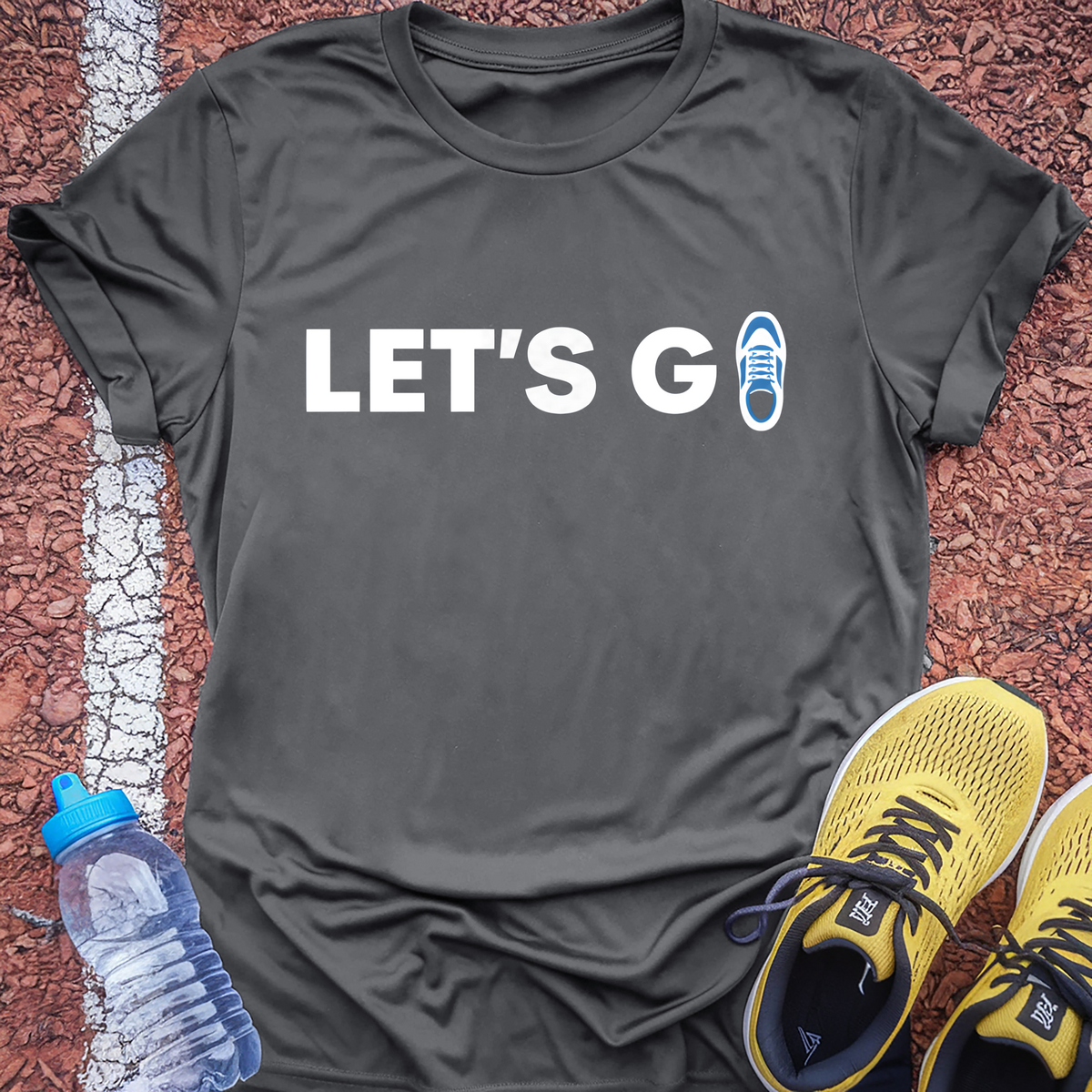 Let's Go T-Shirt - Charcoal