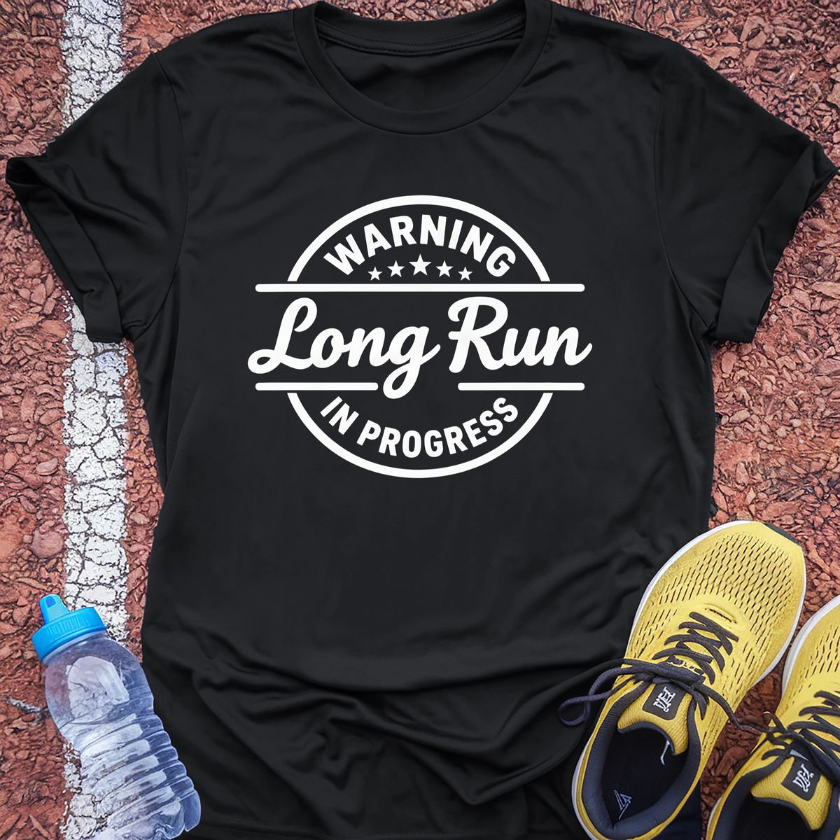 Long Run in Progress T-Shirt - Black