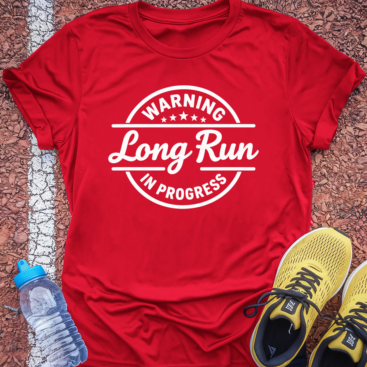 Long Run in Progress T-Shirt - Red