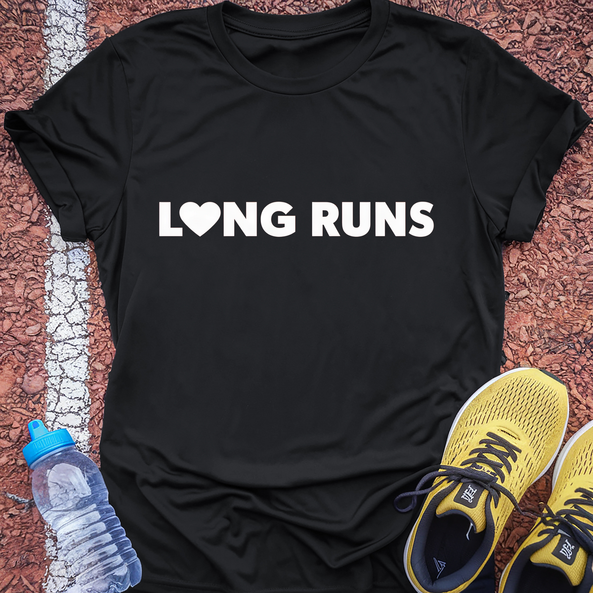 Love Long Runs T-Shirt - Black