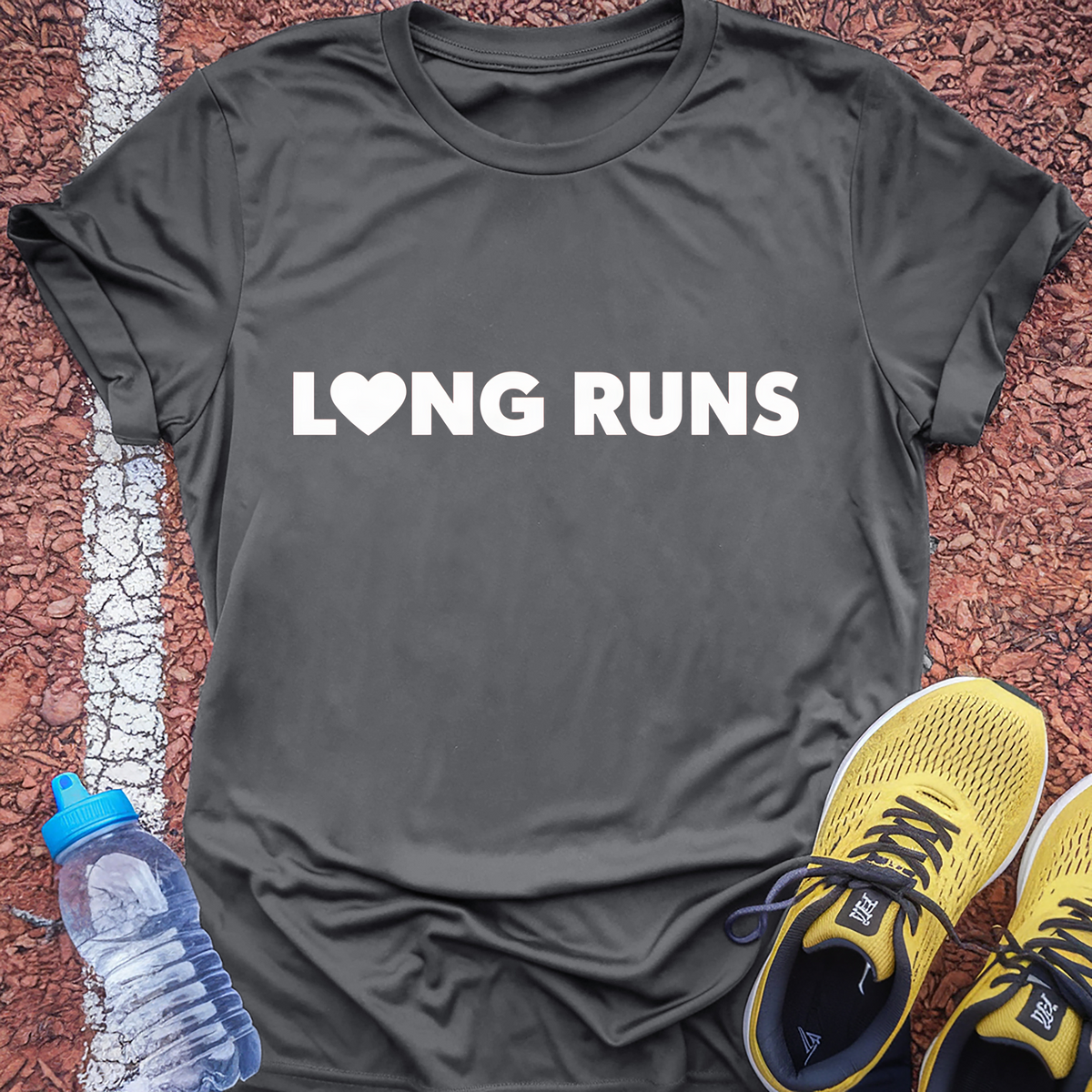 Love Long Runs T-Shirt - Charcoal