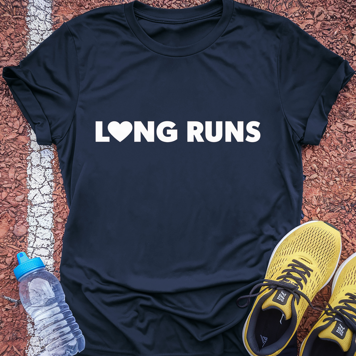 Love Long Runs T-Shirt - Navy