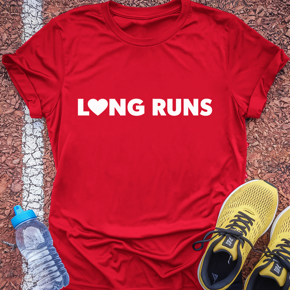 Love Long Runs T-Shirt - Red