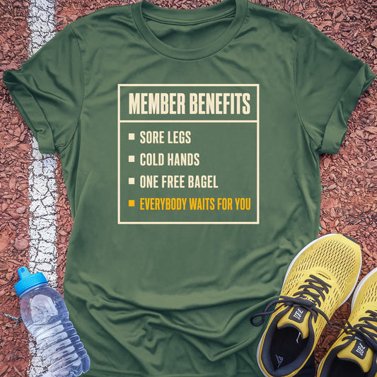 Member Benefits t-shirt — Military Green