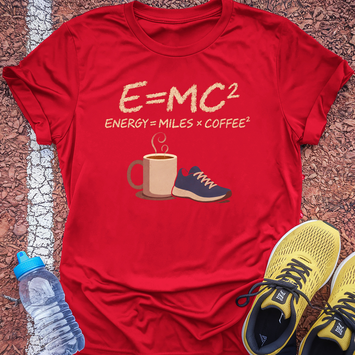 Miles Times Coffee T-Shirt - Red