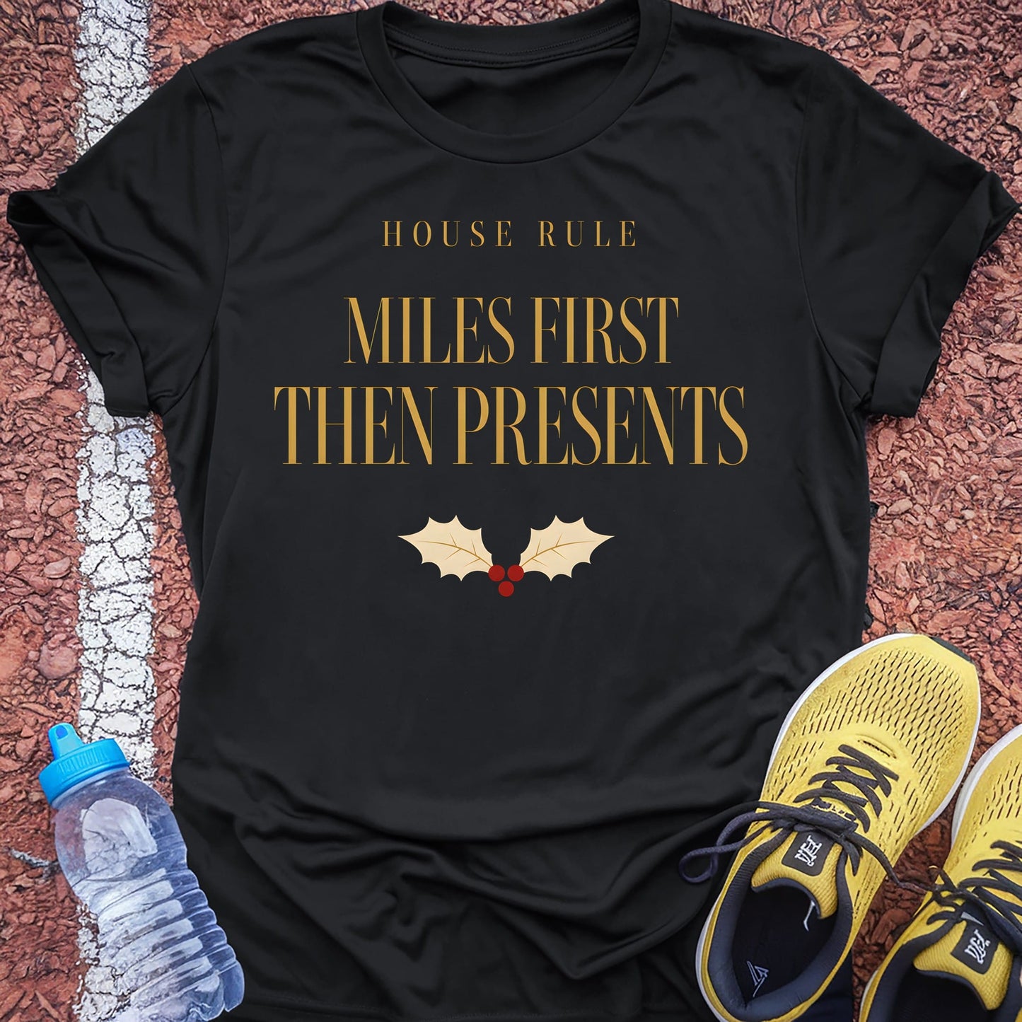 Miles First Then Presents t-shirt — Black