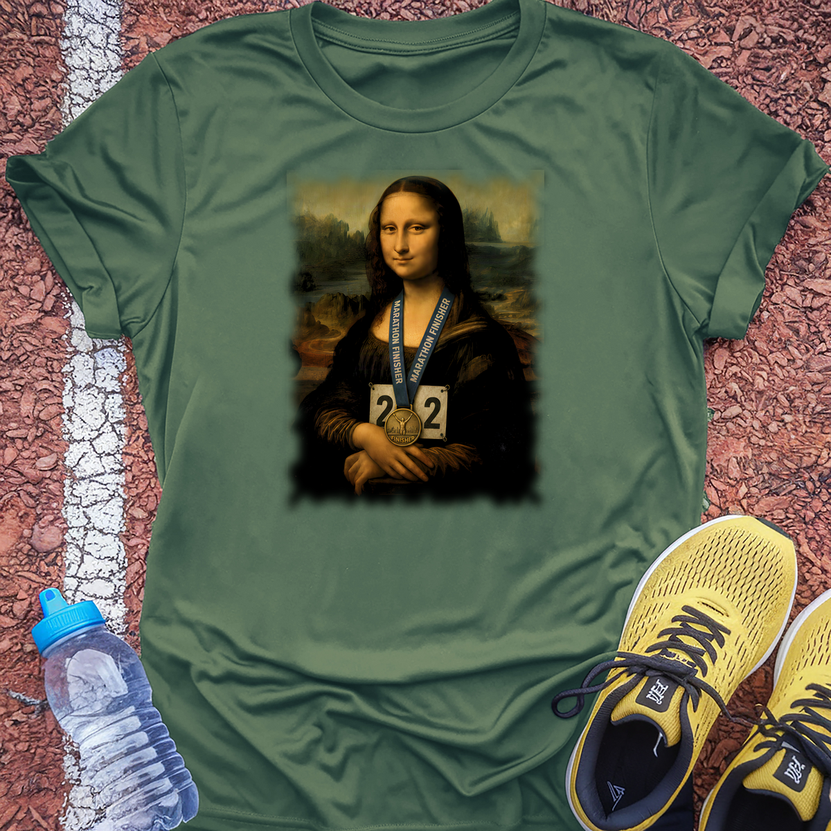Mona Lisa Finisher T-Shirt - Military Green