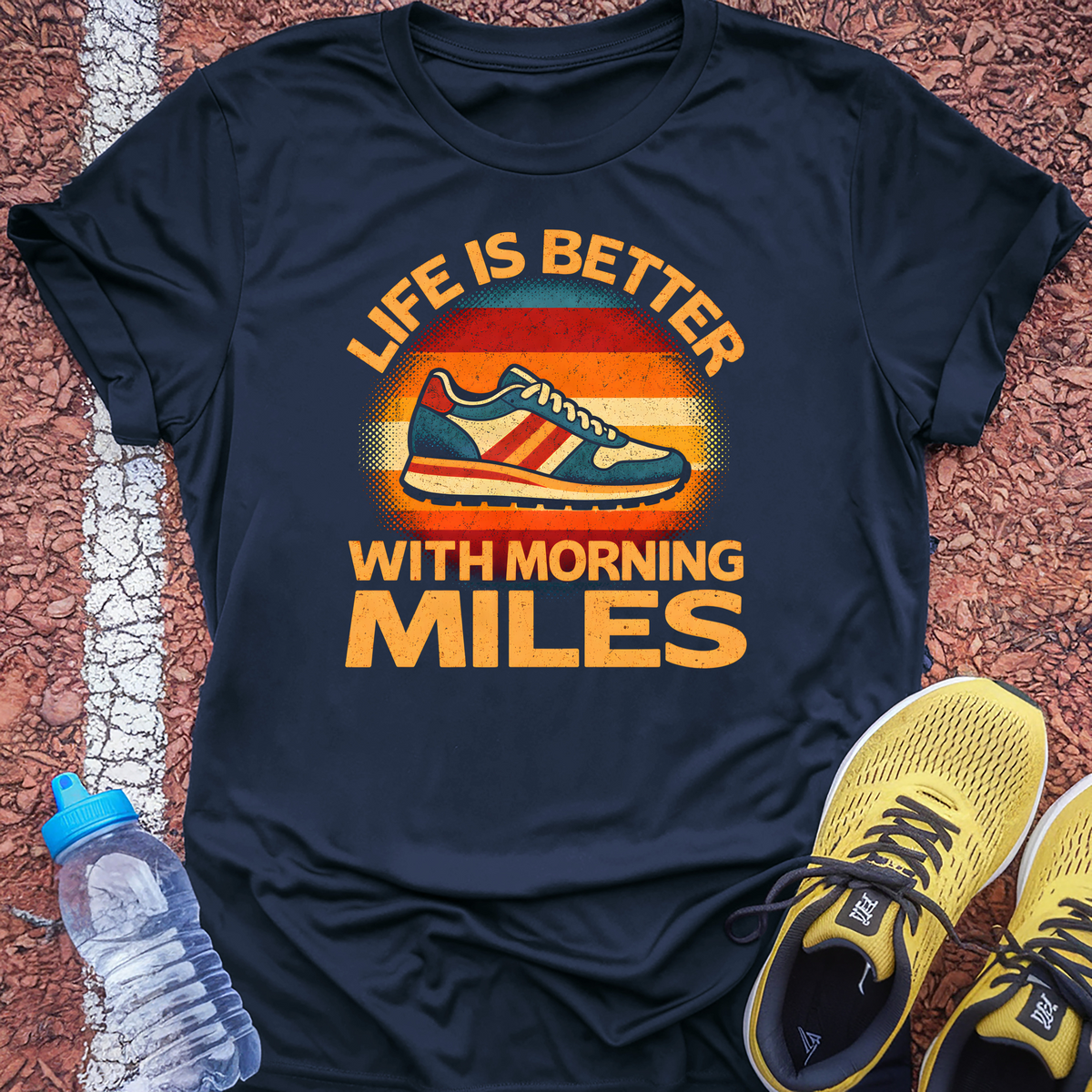 Morning Miles T-Shirt - Navy