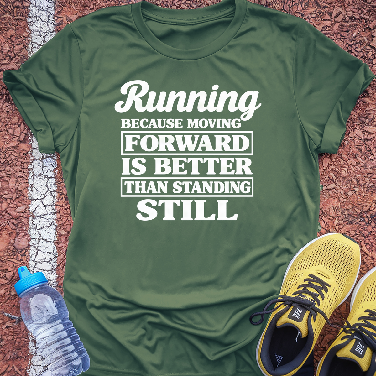 Moving Forward T-Shirt - Military Green