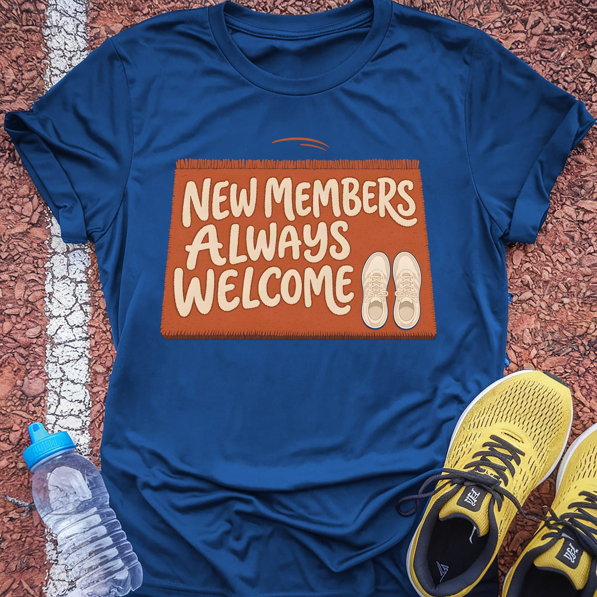 New Members Always Welcome t-shirt — Royal