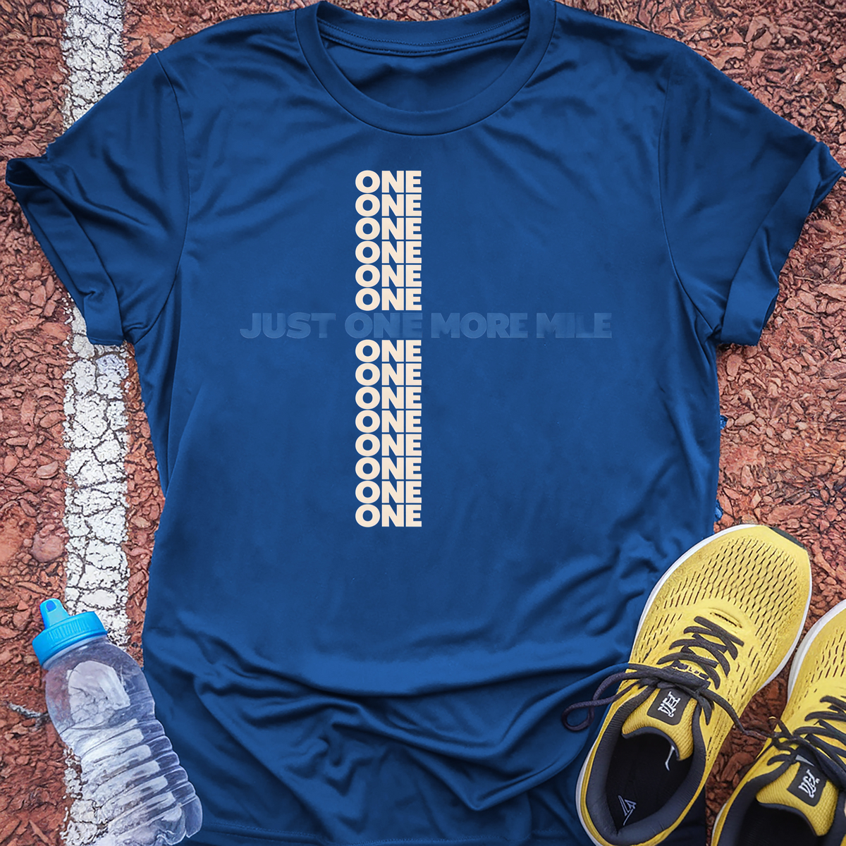 Just One More Mile Navy T-Shirt - Royal