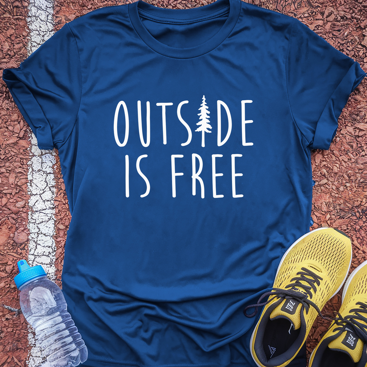 Outside Is Free T-Shirt - Royal
