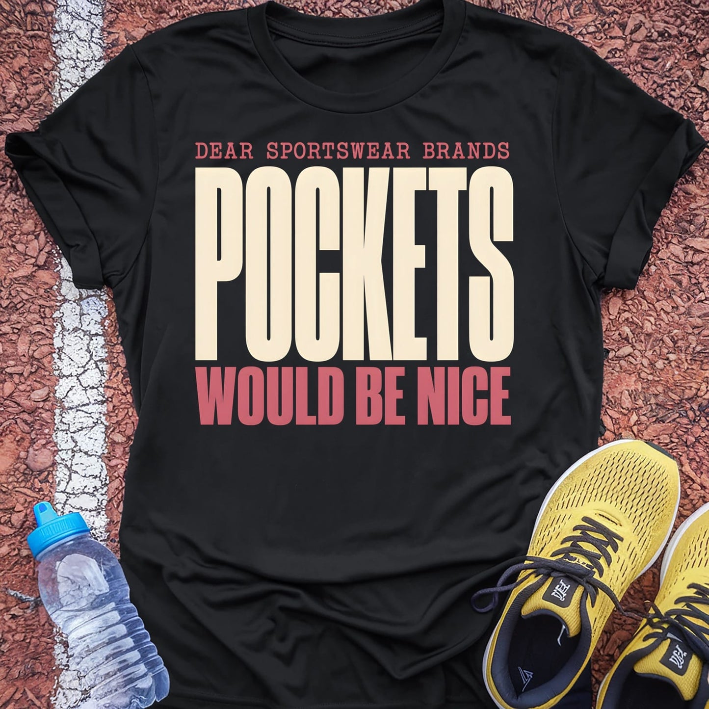Pockets Would Be Nice t-shirt — Black
