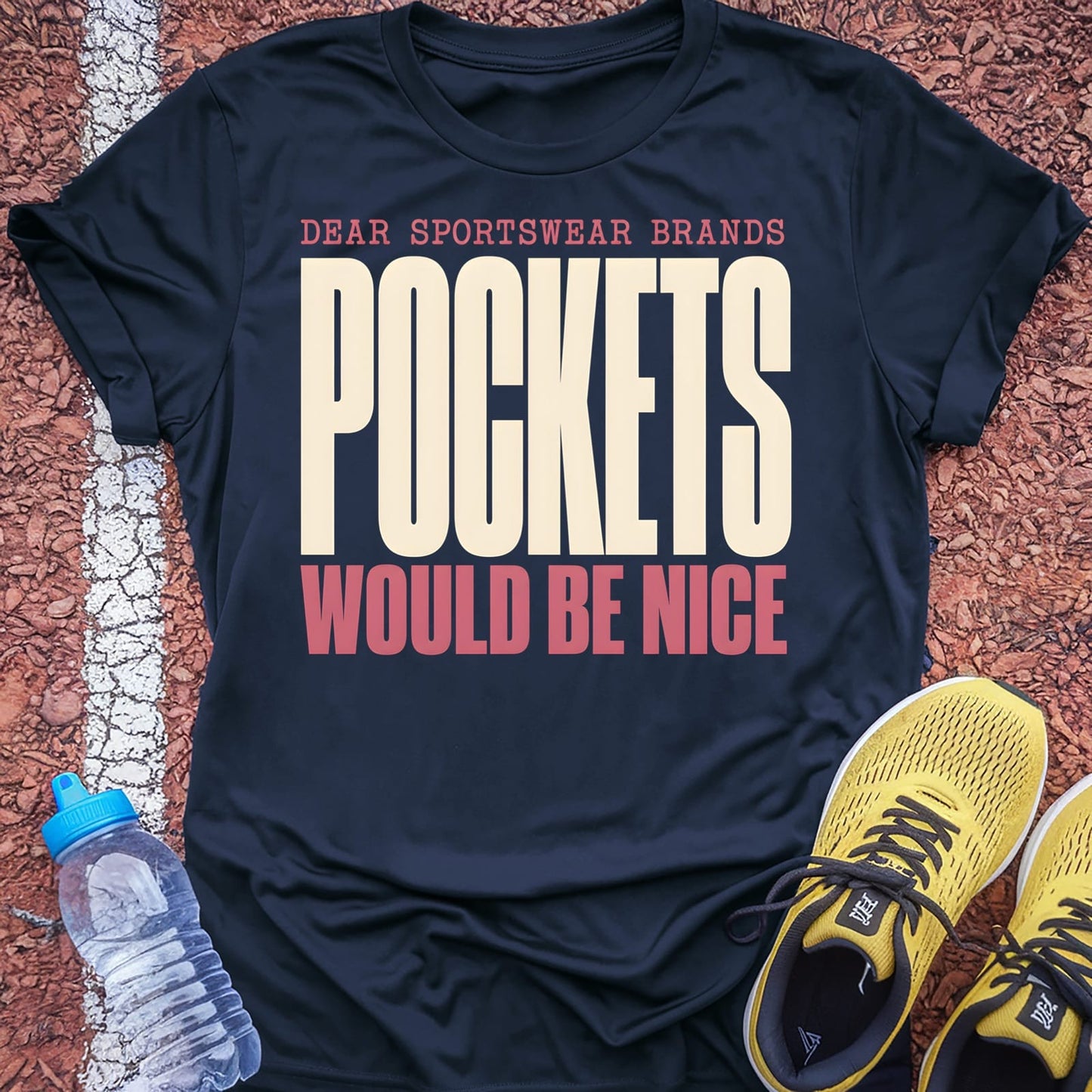Pockets Would Be Nice t-shirt — Navy