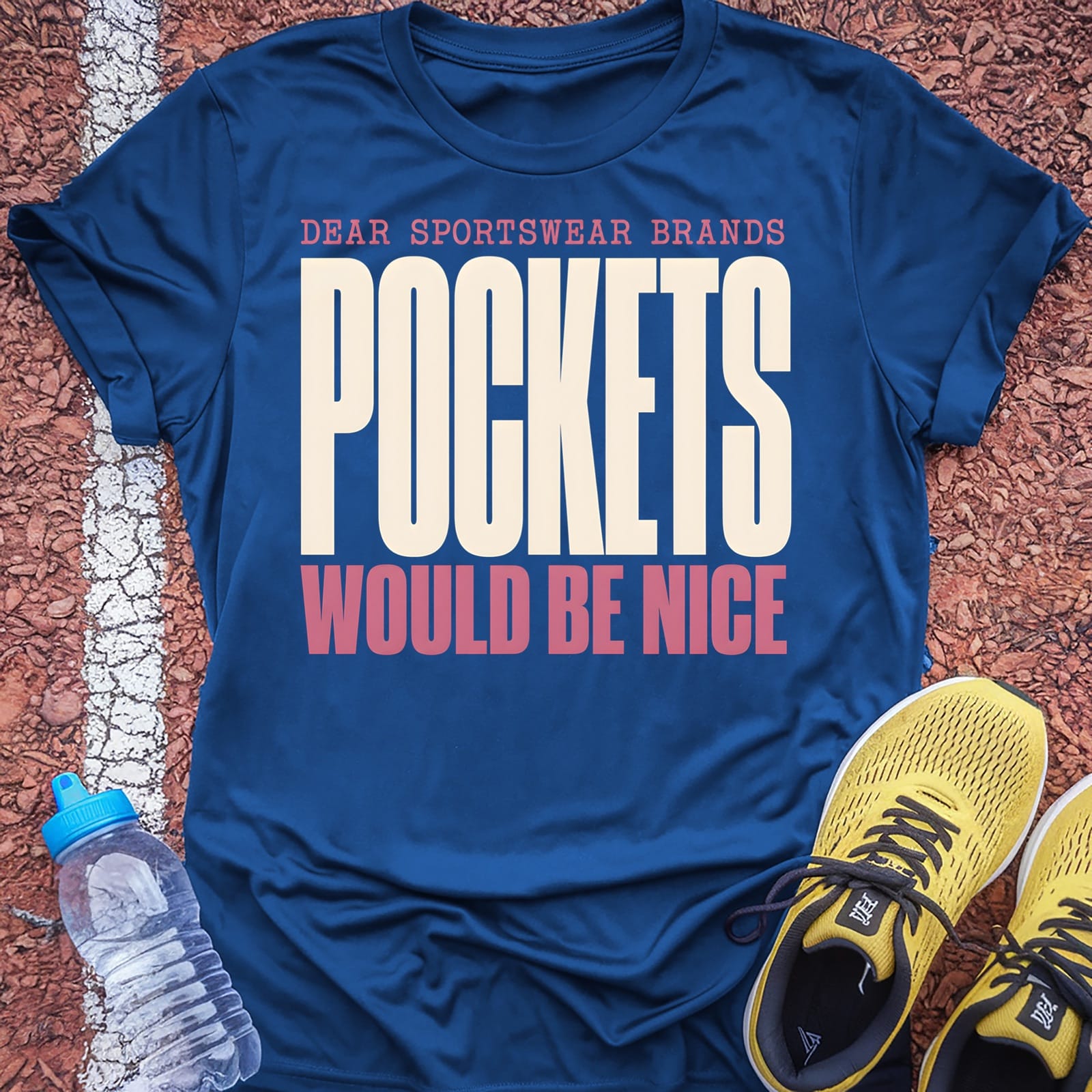 Pockets Would Be Nice t-shirt — Royal