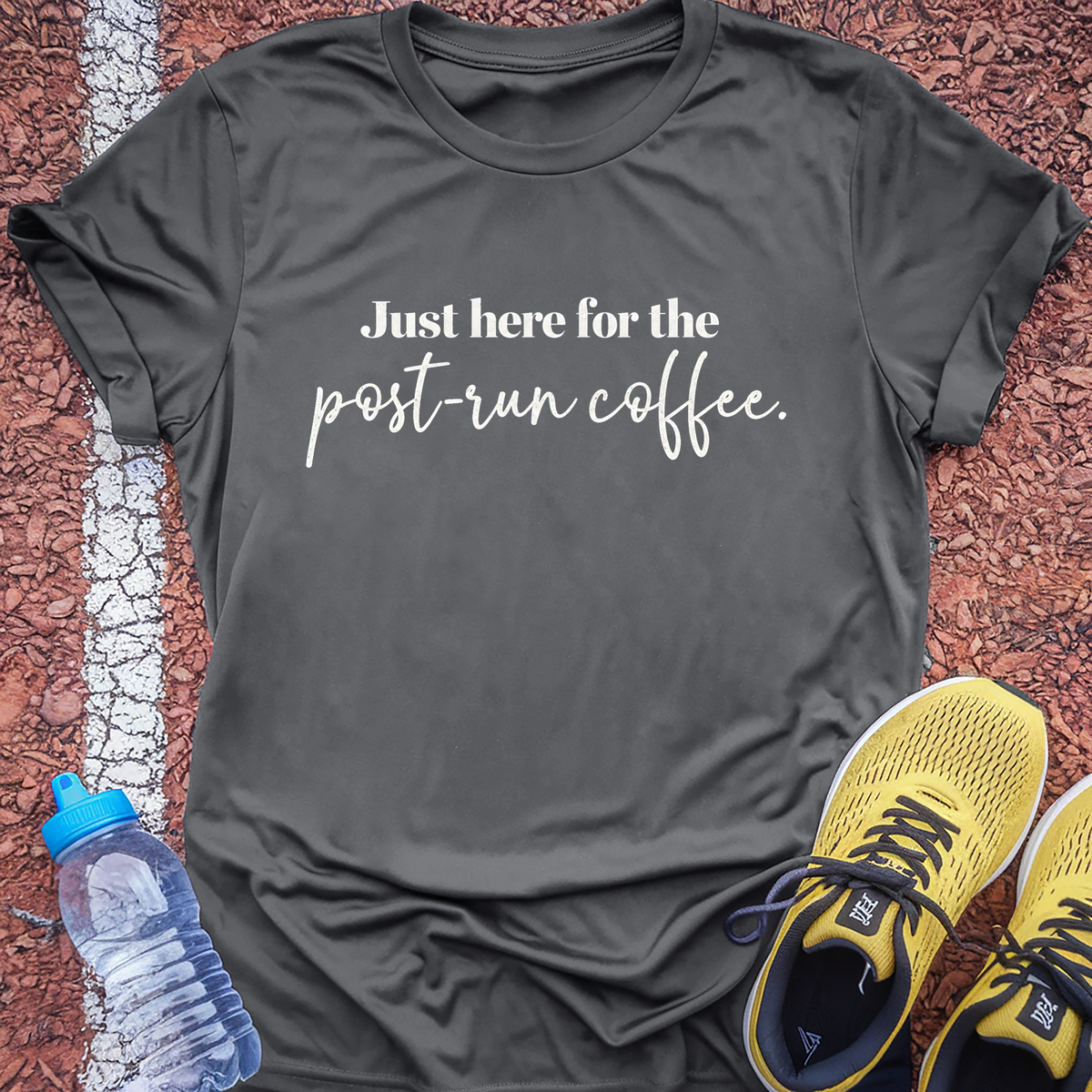 Post-Run Coffee T-Shirt - Charcoal