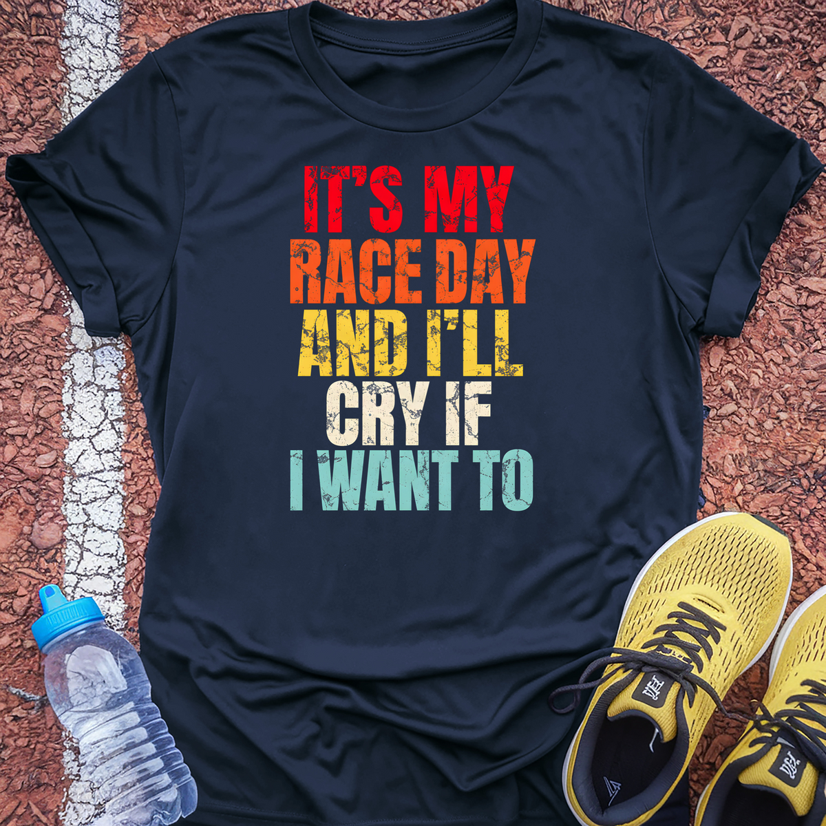 Race Day Cry T-Shirt - Navy
