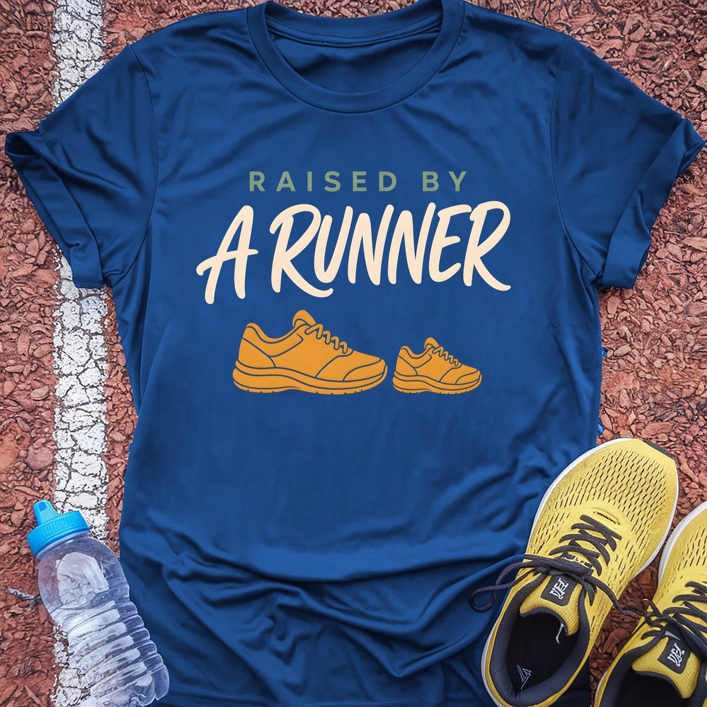 Raised by a Runner t-shirt — Royal