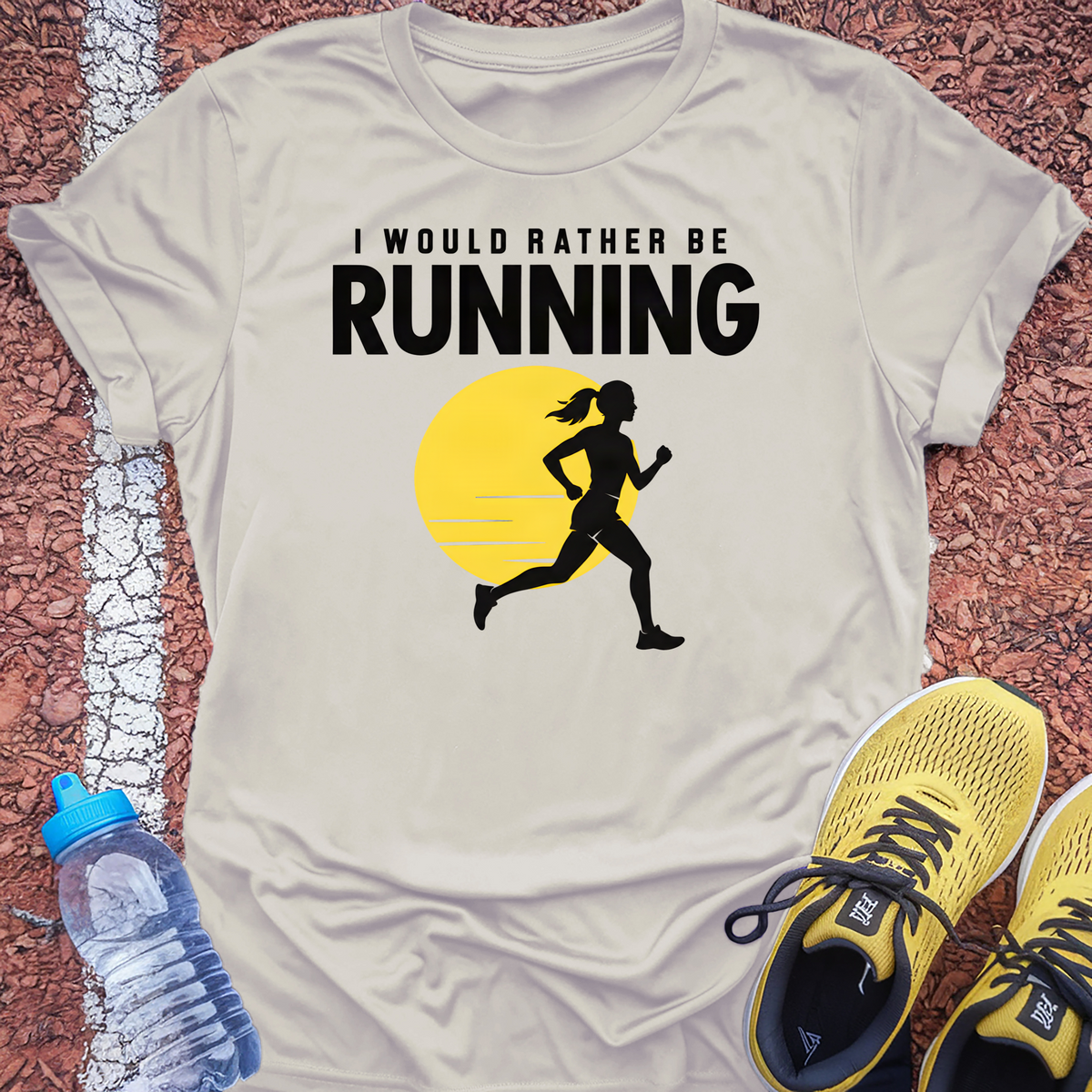 Rather Be Running Sun T-Shirt - Ice Grey