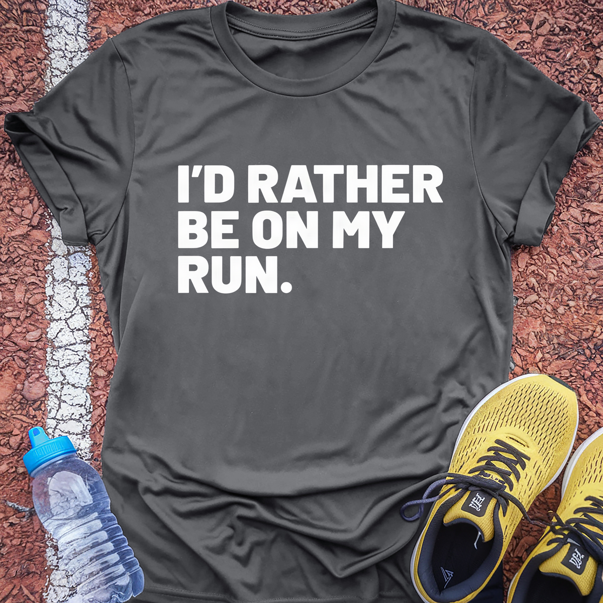 Rather Be on My Run T-Shirt - Charcoal
