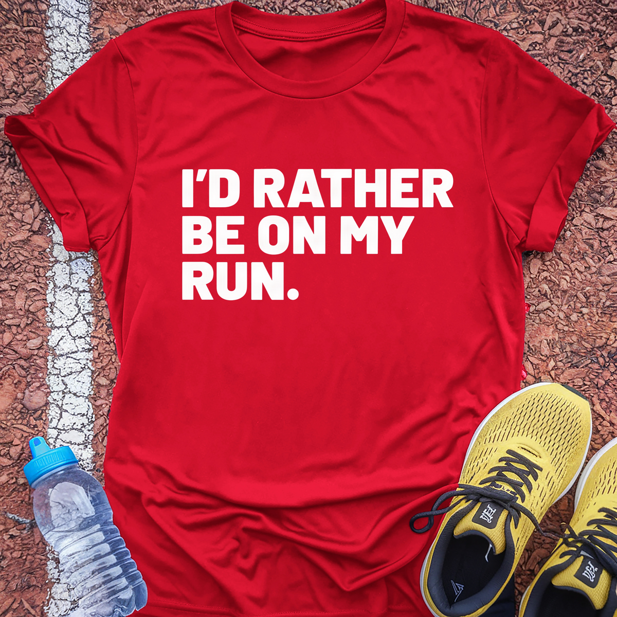 Rather Be on My Run T-Shirt - Red