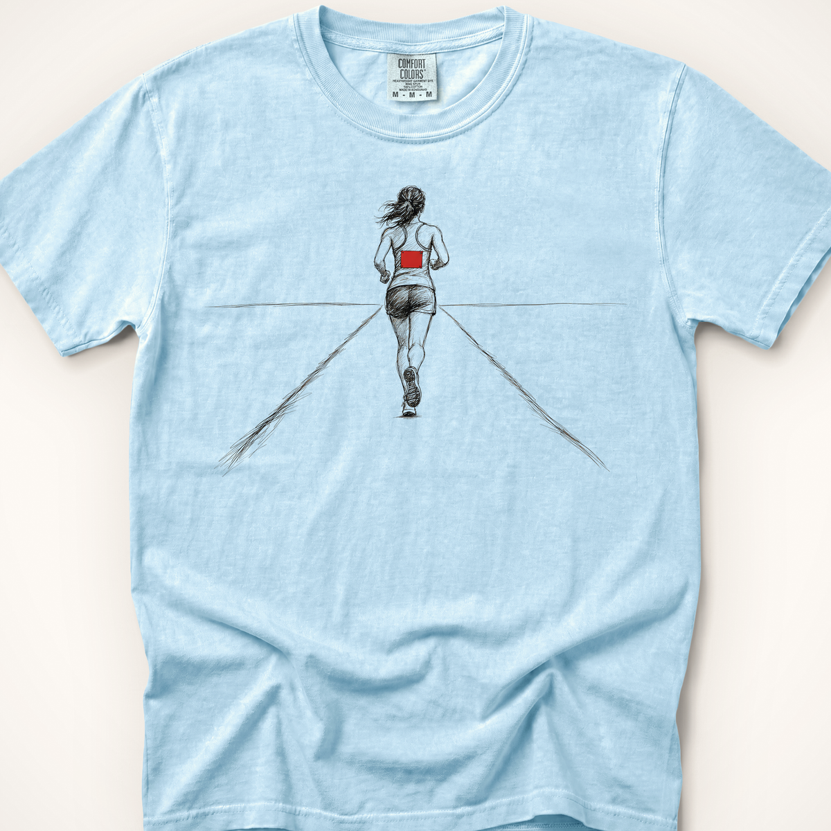 Red Bib CC - Chambray