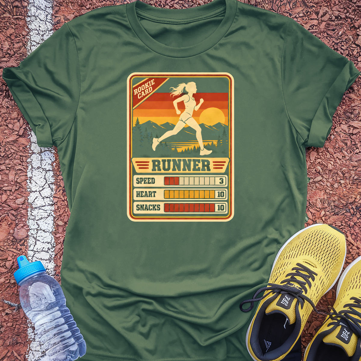 Rookie Card T-Shirt - Military Green