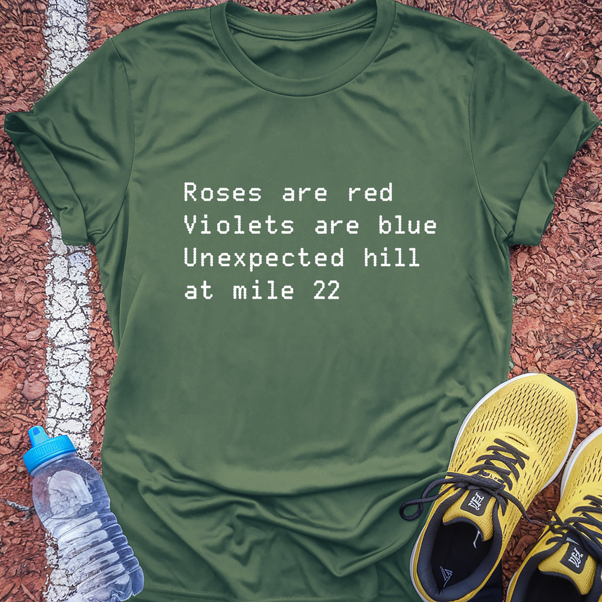 Roses Are Red T-Shirt - Military Green