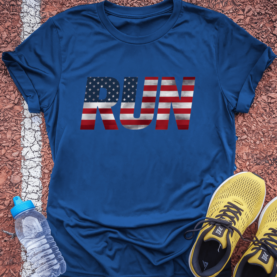 Run Flag Tech Tee