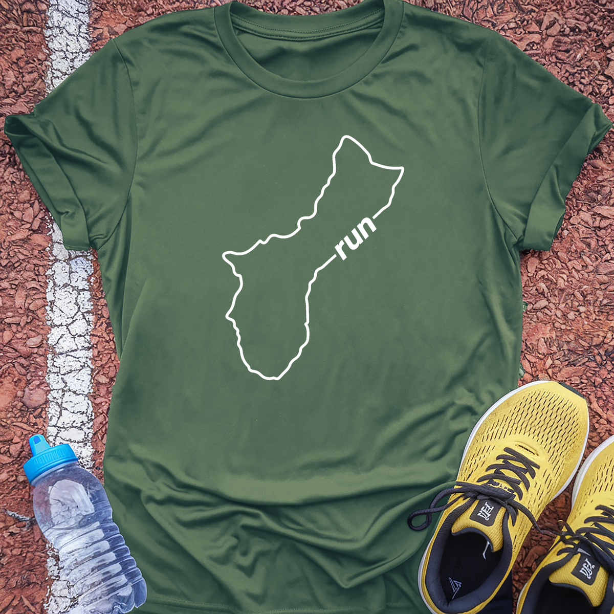 Run Guam - Military Green