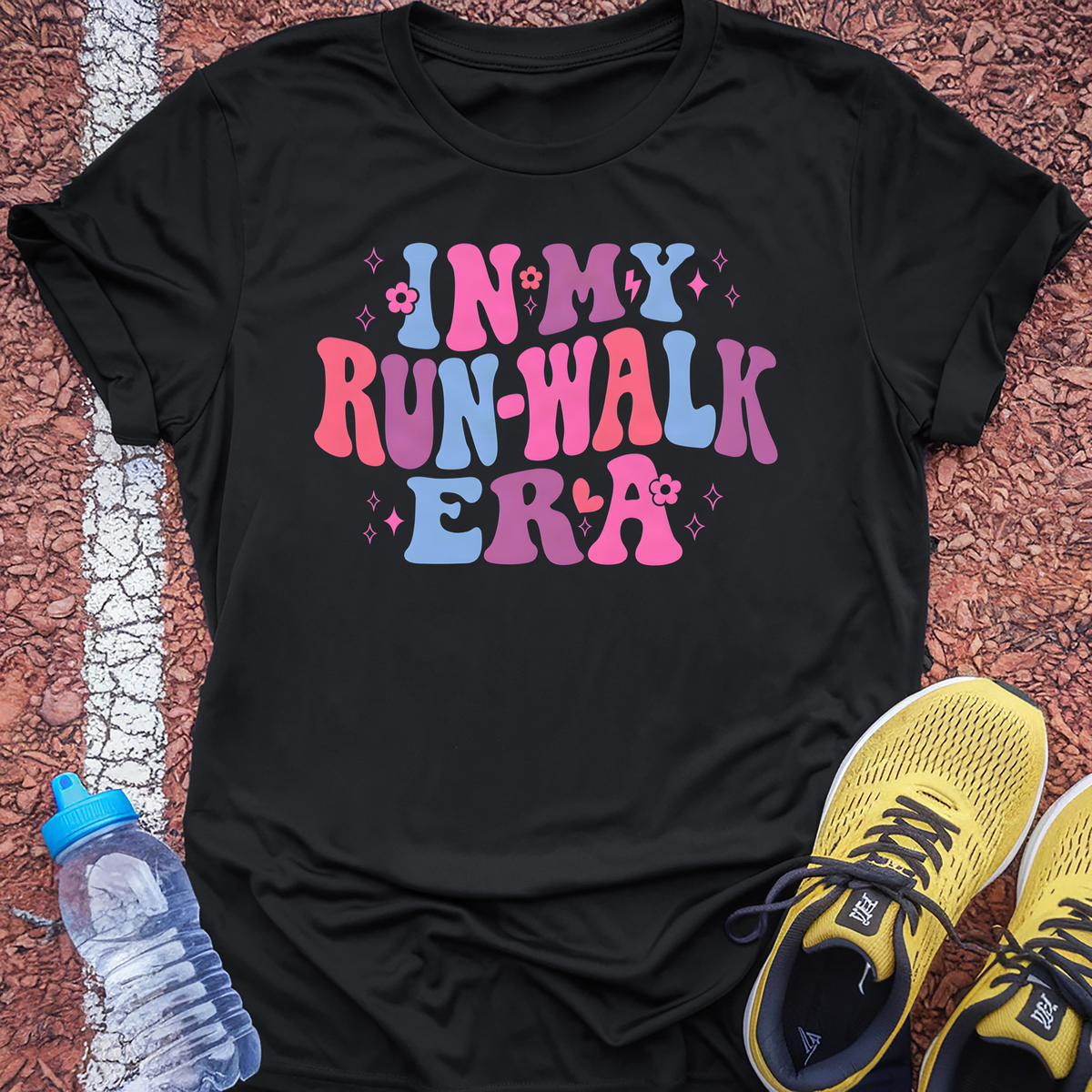 Run-Walk Era T-Shirt - Black