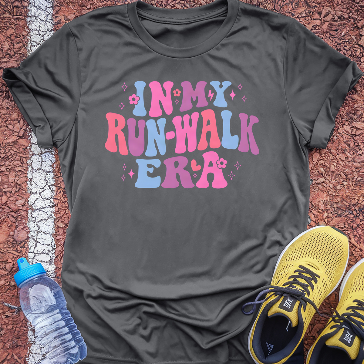 Run-Walk Era T-Shirt - Charcoal