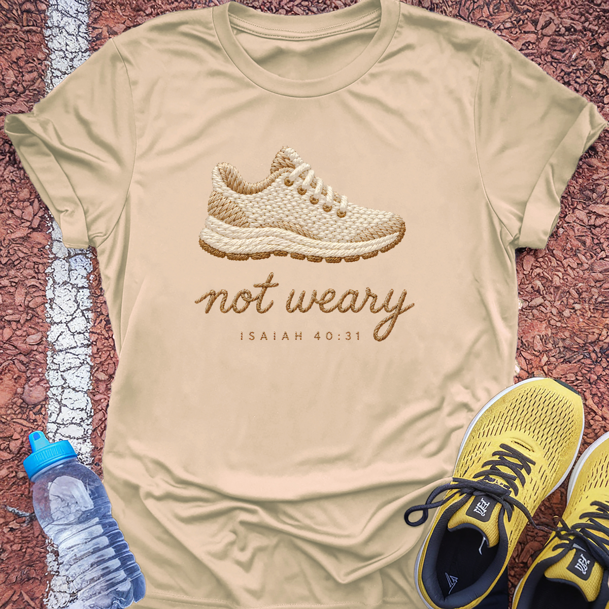 Run and Not Be Weary T-Shirt - Natural