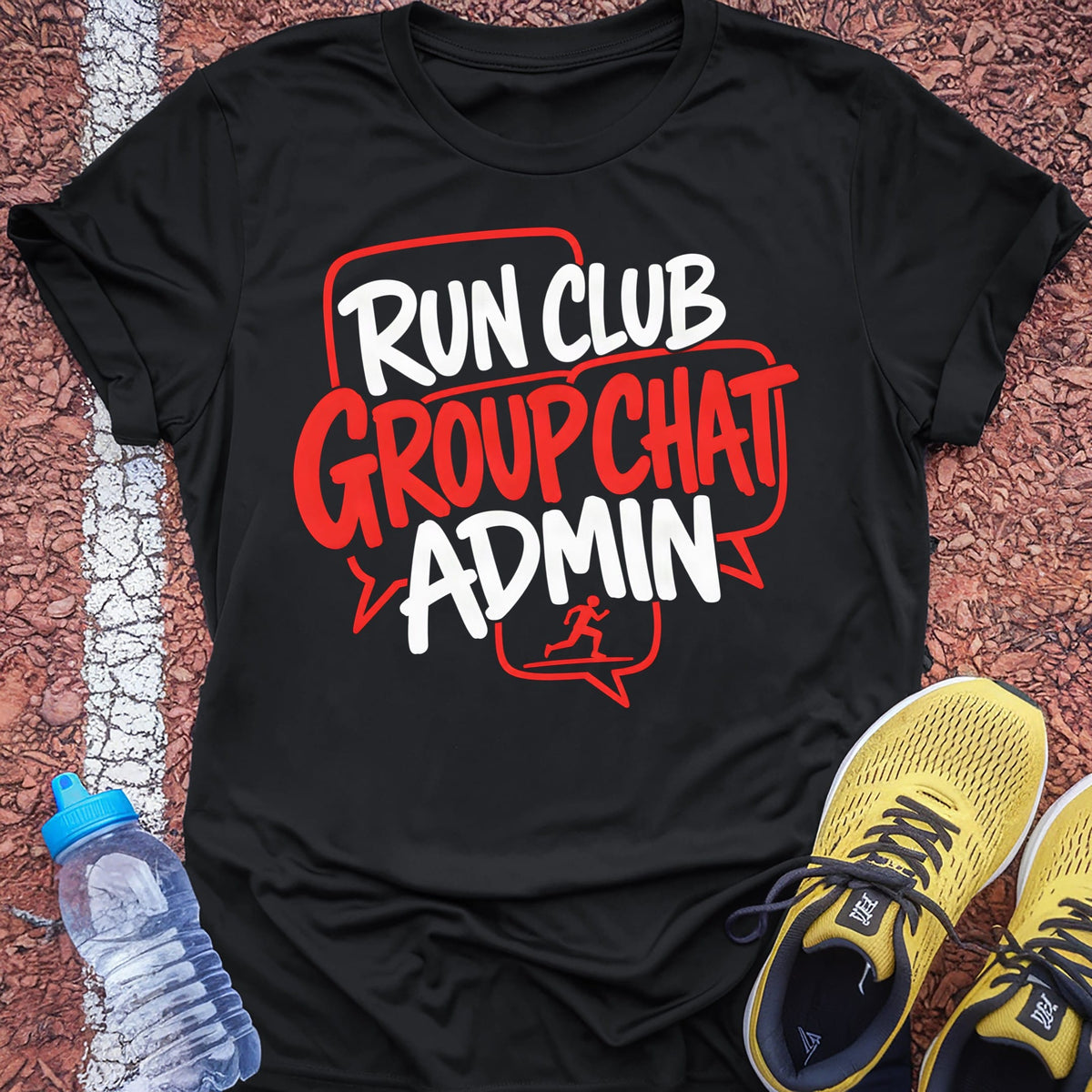 Run Club Group Chat Admin t-shirt — Black