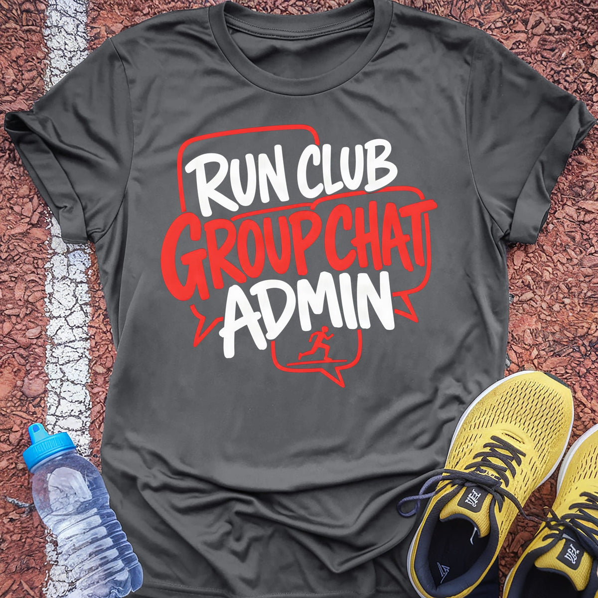 Run Club Group Chat Admin t-shirt — Charcoal