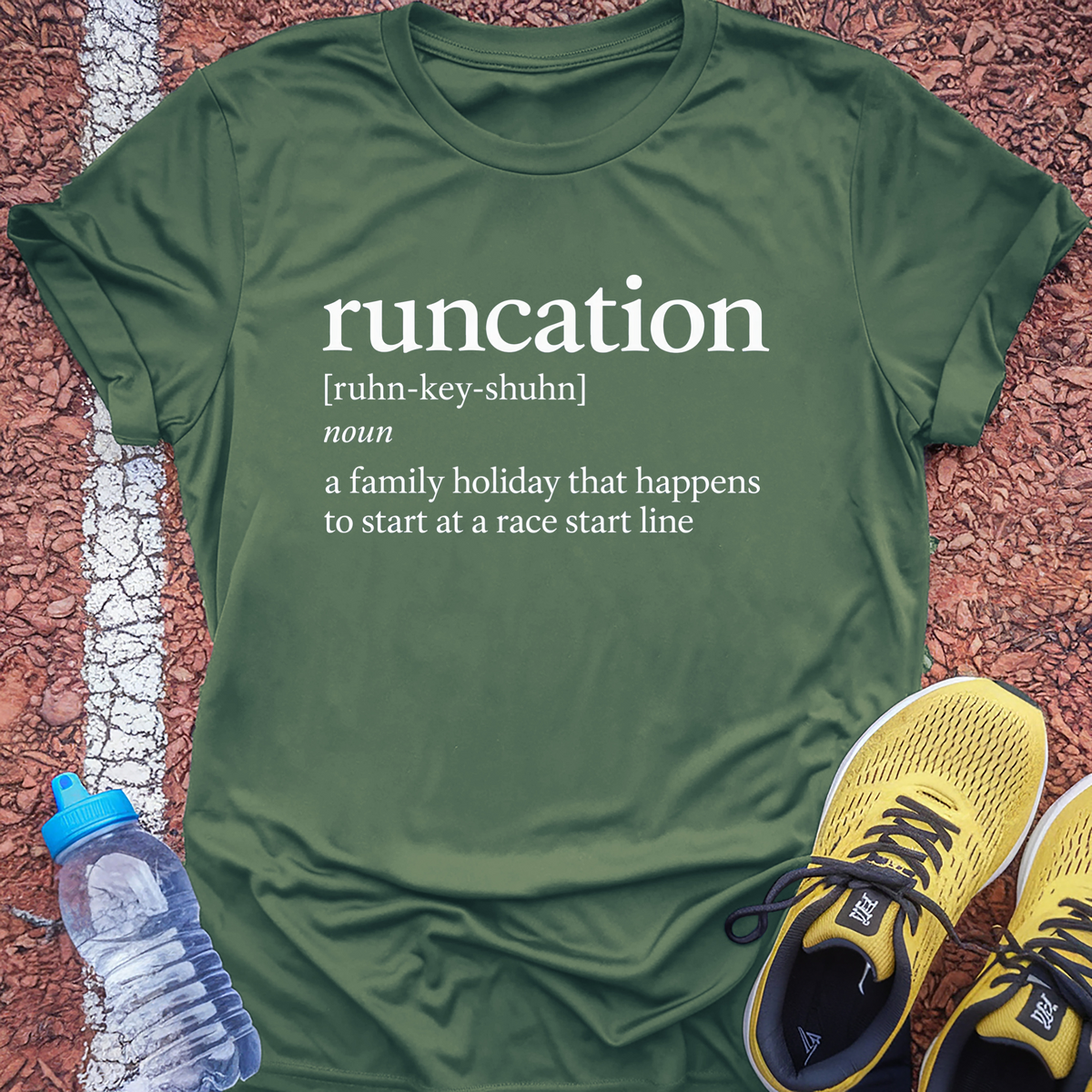 Runcation T-Shirt - Military Green