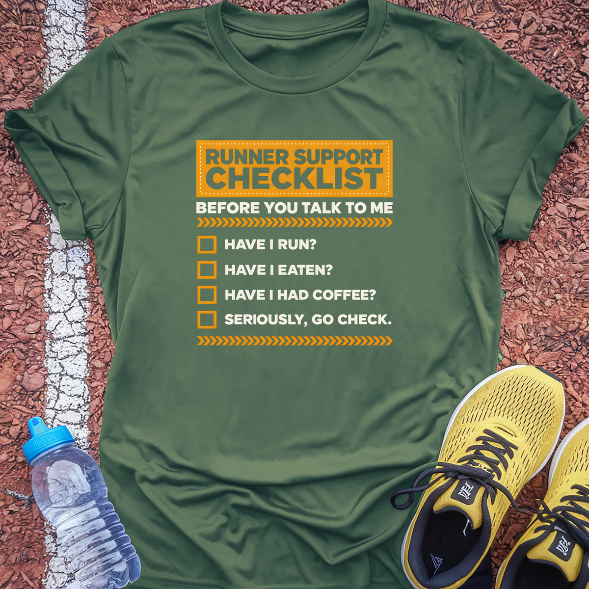 Runner Support T-Shirt - Military Green