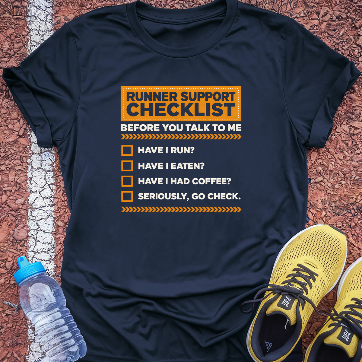 Runner Support T-Shirt - Navy