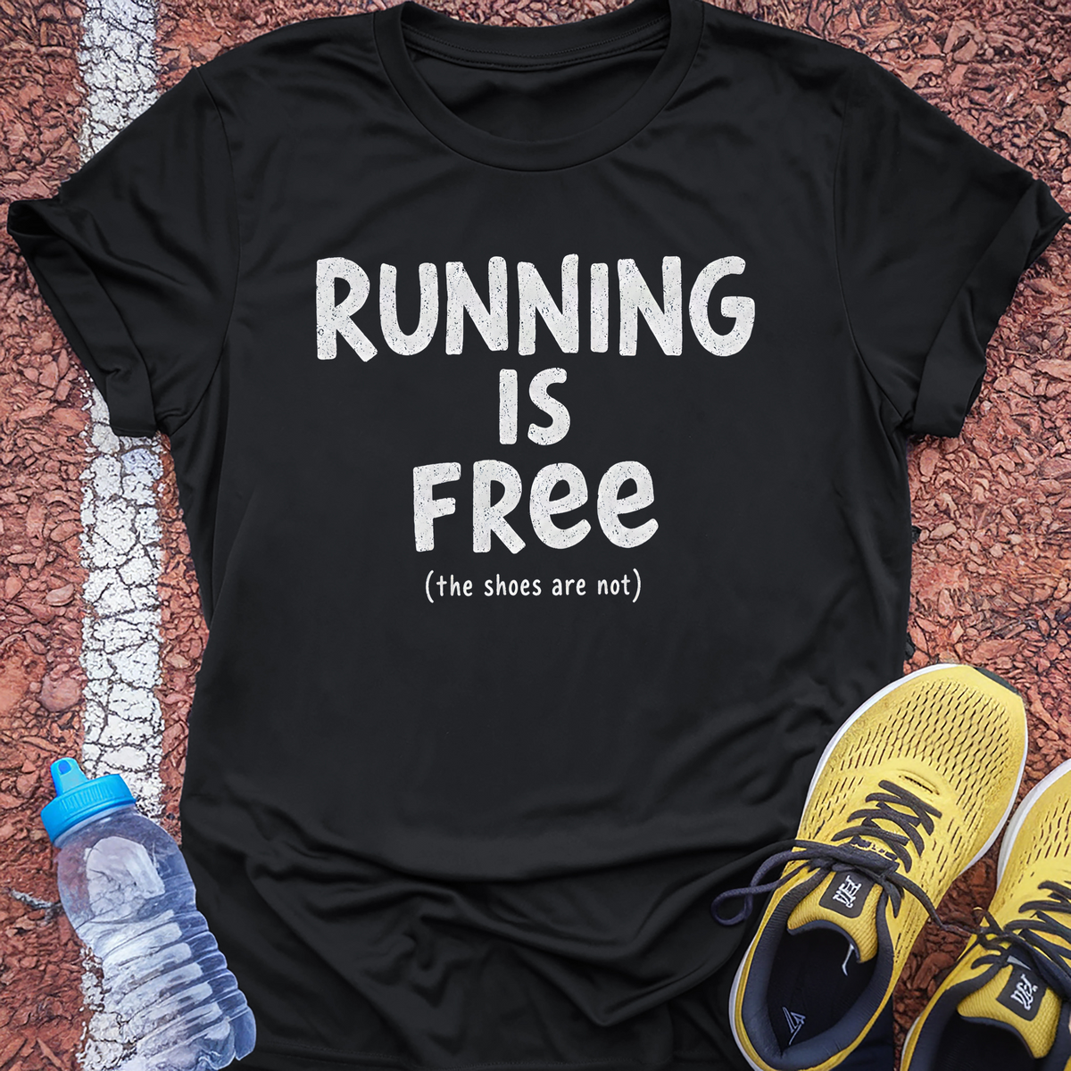 Running Is Free T-Shirt - Black
