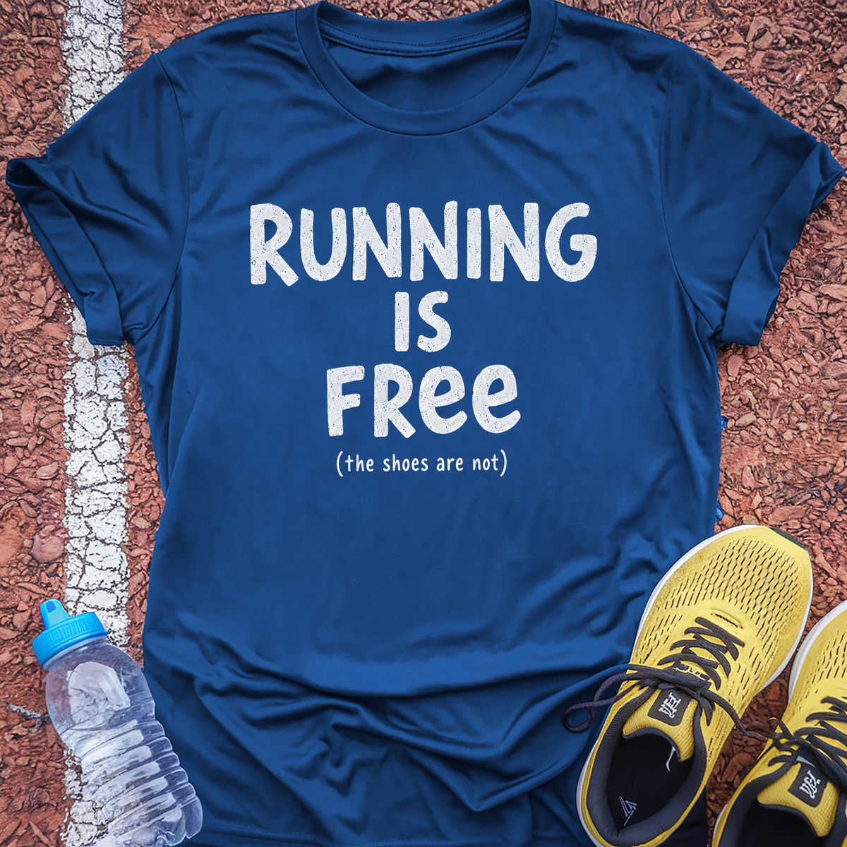 Running Is Free T-Shirt - Royal