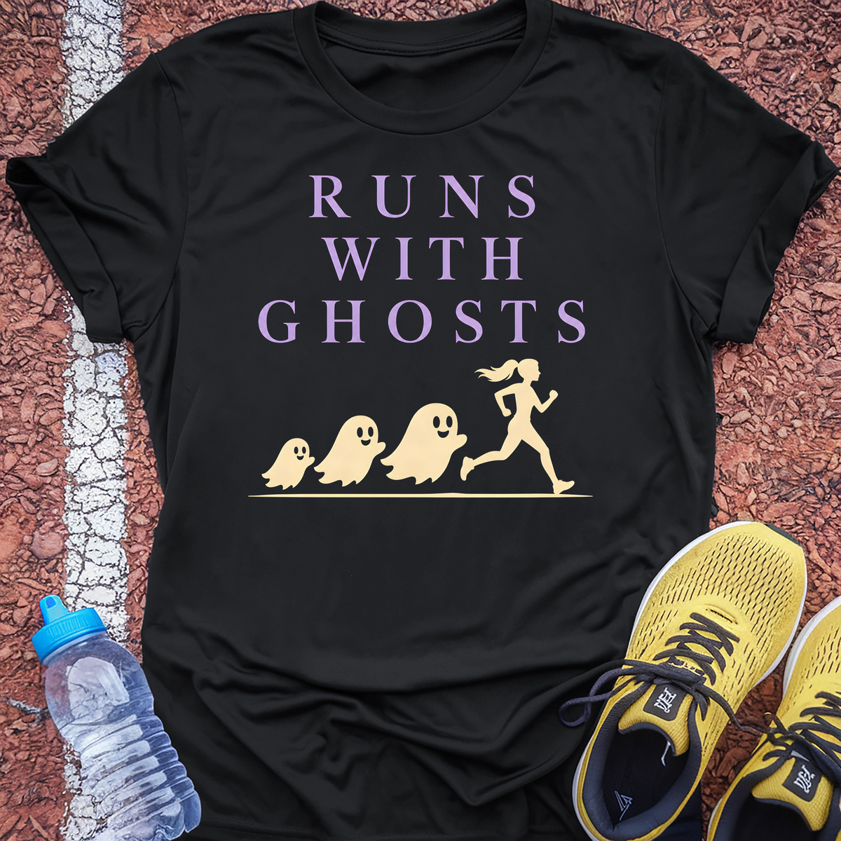 Runs With Ghosts T-Shirt - Black